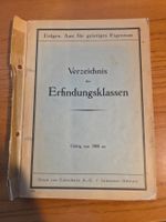 Eidg. Amt – Verzeichnis Erfindungsklassen ab 1908