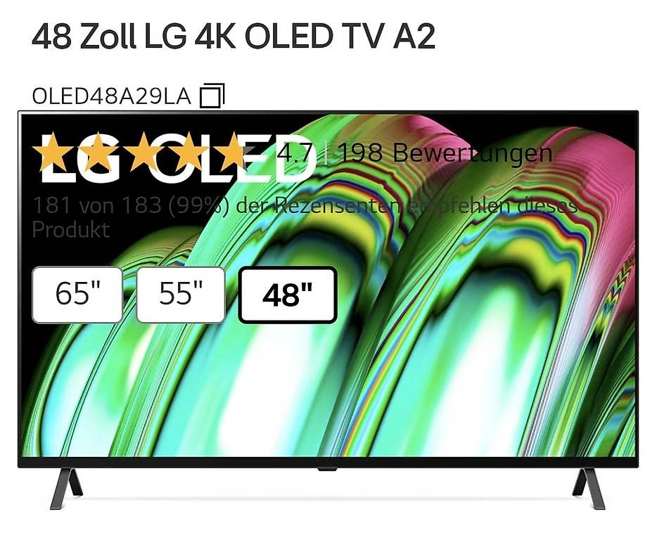 Appareils TV: Tv LG Oled 48 A2 – D'occasion à Ittigen par san_jsg9