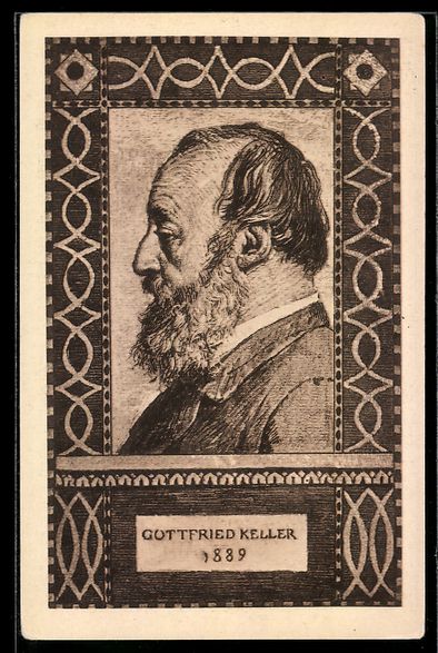 Cartes postales: AK Dichter Gottfried Keller, 1889 – D'occasion à Berlin par bartko-reher