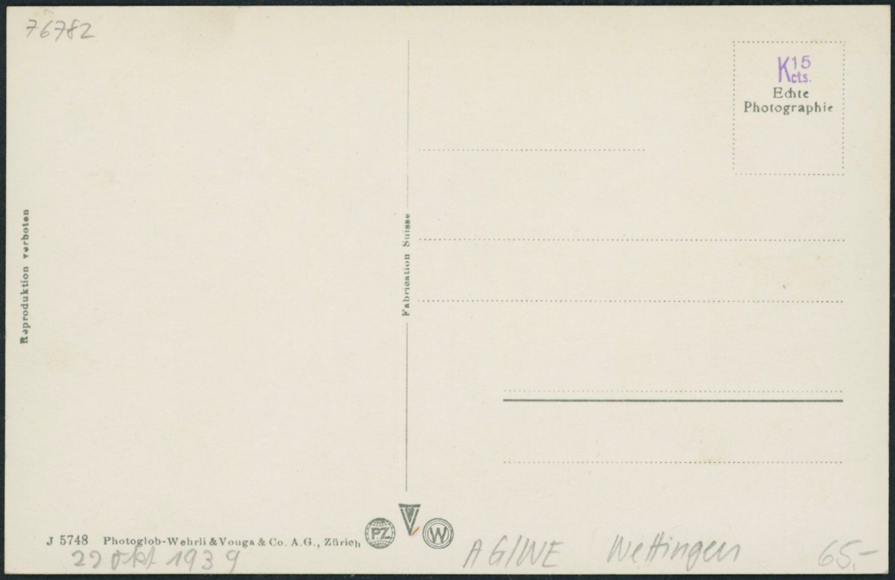 Cartoline postali: AG Wettingen – Usato da Schindellegi venduto da Jonathan77 1