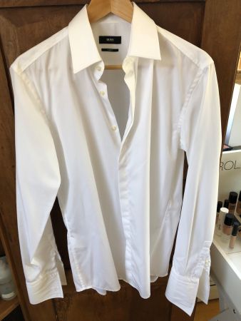 Boss Hugo Boss Hemd weiss Slim Fit gebraucht Zustand gut