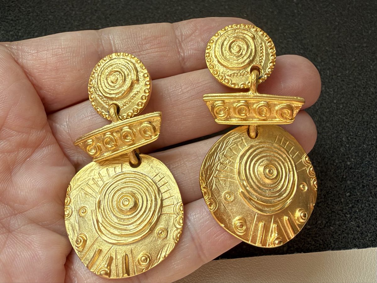 Orecchini pendenti & Orecchini a lobo: Vintage Ohrringe Luxus Modeschmuck – Usato da Lamone venduto da LaCantinaMagica 1