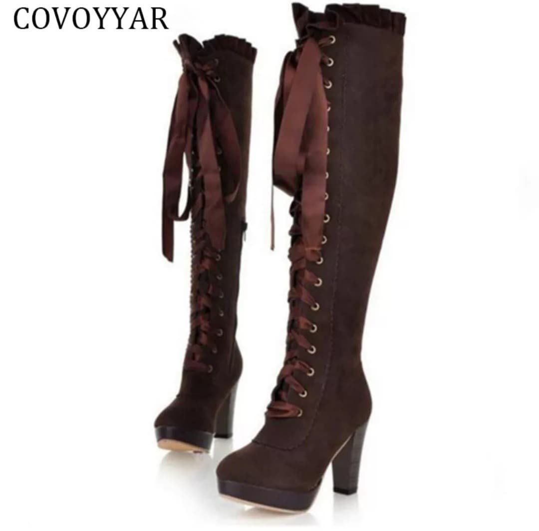 Scarpe da donna: Braune geschnürte Stiefel Gr 36 – Nuovo (secondo la descrizione) da Münsingen venduto da BlackTears-3