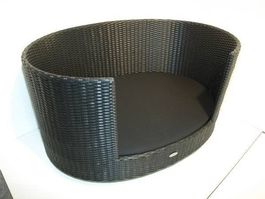 Hundebett WINI XL Polyrattan schwarz