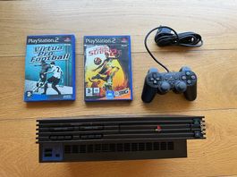 PlayStation 2 FAT + 2 Spiele + DualShock 2