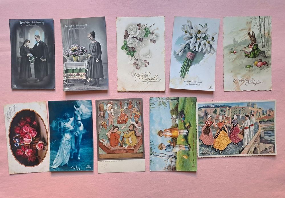 Cartoline postali: 20 uralte Kunst/Kitsch-Karten 1913, 1919, 1923, 1925 ... – Nuovo (secondo la descrizione) da Basel venduto da ivoli 1