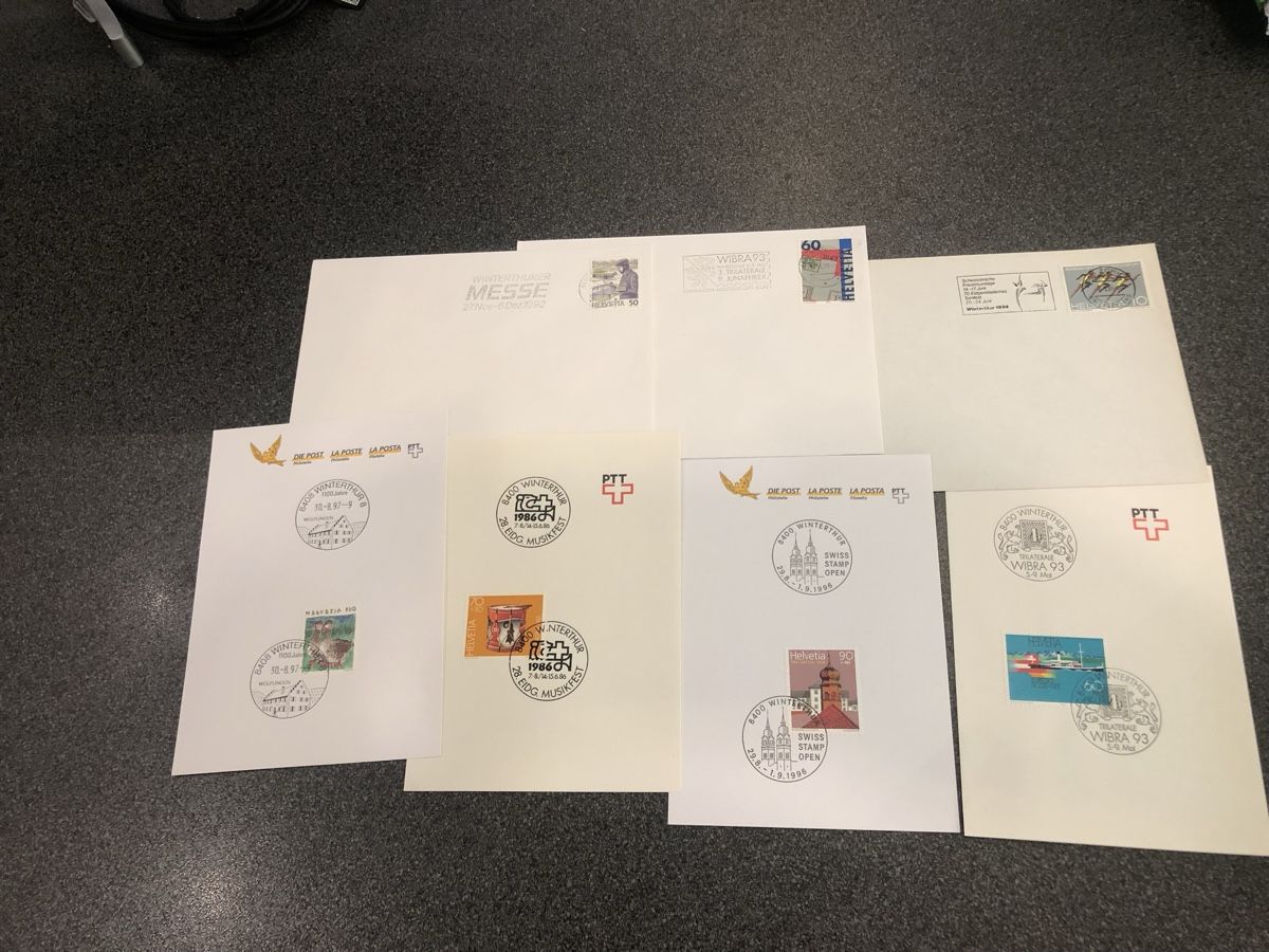 Tutti i francobolli: 17 Belege mit Stempel WINTERTHUR – Usato da Lufingen venduto da Rac0