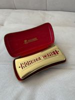 Hohner Comet Mundharmonika golden mit Etui