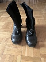 Bottines cuir et daim noir femme taille 40.