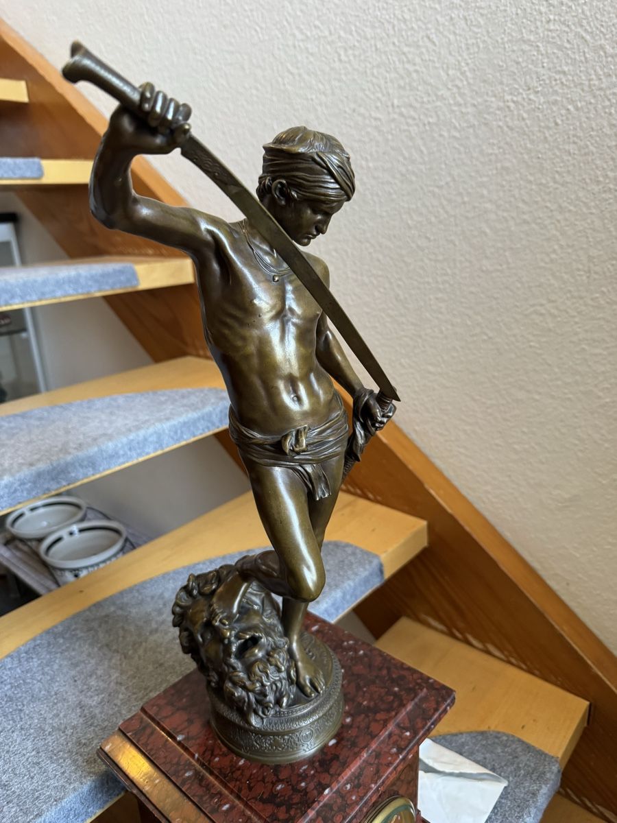 Skulpturen & Statuen: Bronze statue a.mercie mit uhr – Gebraucht aus Zunzgen von milesdavis76 3