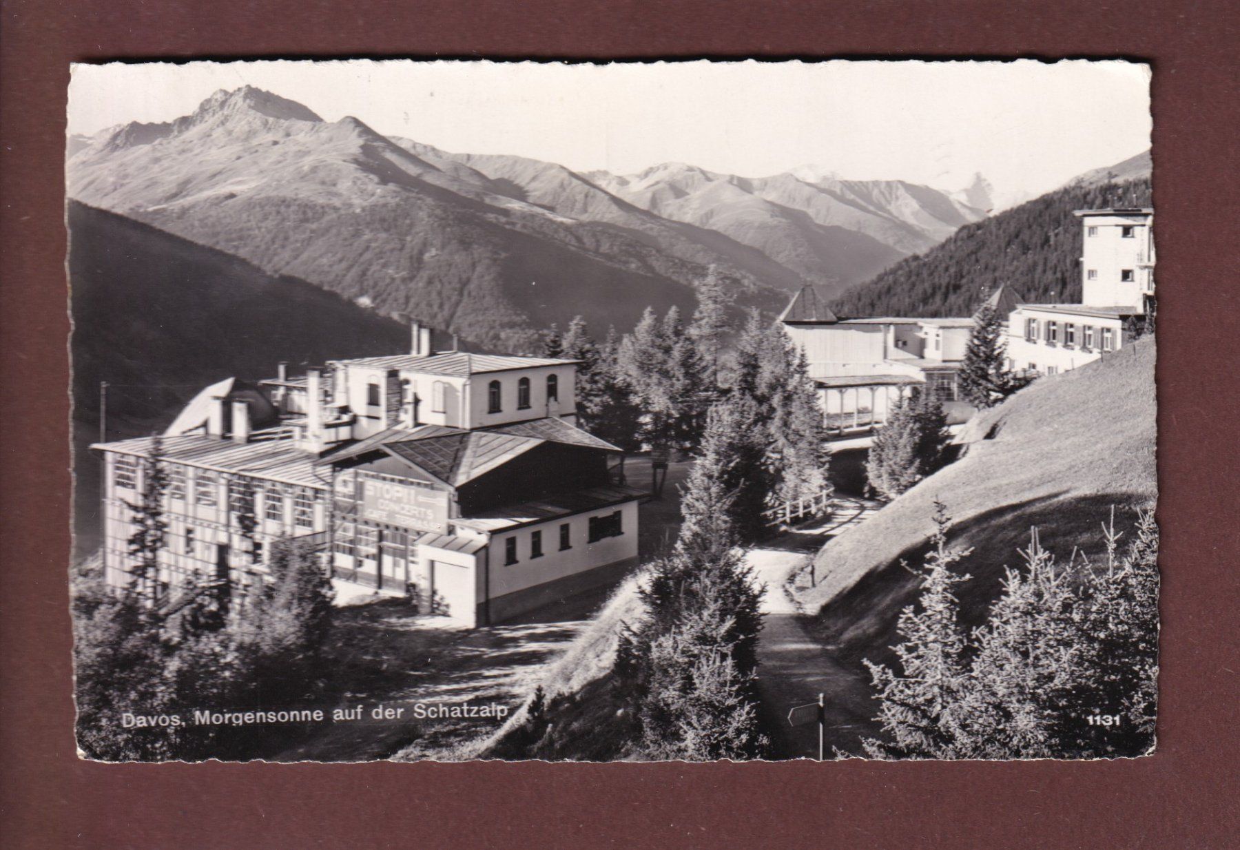 Cartoline postali: DAVOS - Morgensonne auf der Schatzalp - 1954 – Usato da Pully venduto da nicecards