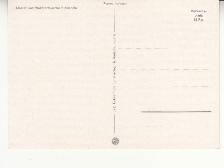 Cartoline postali: Einsiedeln ca. 1970 – Usato da Bürglen TG venduto da StampGraf 1
