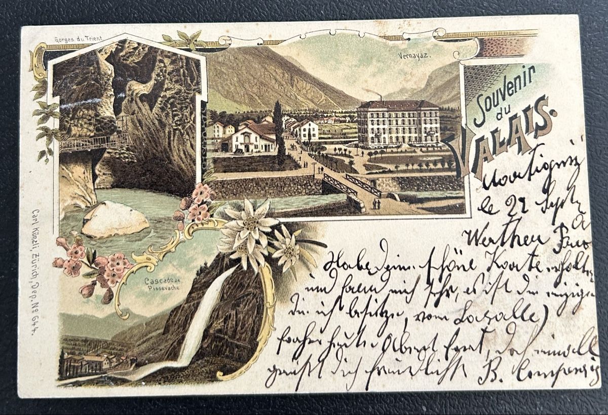 Cartoline postali: Souvenir du Valais Litho  – Usato da Horw venduto da Tellbub