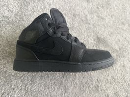 Schwarze Air Jordan 1 Mid - Top Zustand, Grösse 36.5