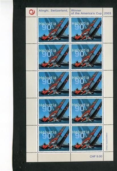 Alle Briefmarken: 2003 Alinghi Kleinbogen postfrisch – Neu (gemäss Beschreibung) aus Winterthur von Kyoung