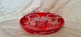 Lot de 6 verres CocaCola Plateau et Cendrier