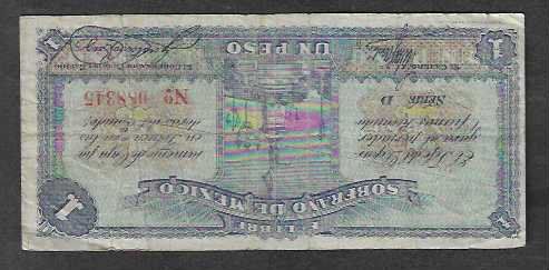 Banconote: Mexico  1  Peso  1915  Gebraucht – Usato da Gordola venduto da coinsandnotes