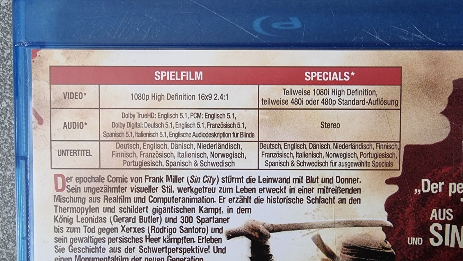 Tutti i DVDs: Blu Ray - 300 / Gerard Buttler – Usato da Oetwil am See venduto da fineli2 1