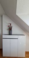 Moderner Voleo Schuhschrank weiss Hochglanz/Anthrazit, 120cm