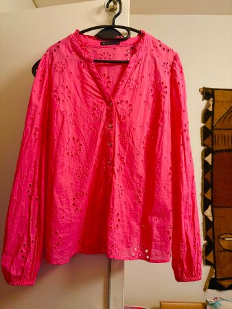 Chemisier rose ajouré - Été parfait! Taille L