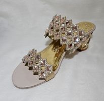 High Heels Sandalen Gr. 38 (40) gold - Spendenaktion