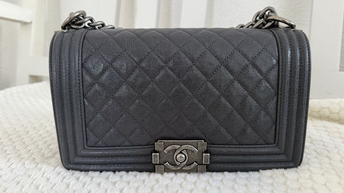 Chanel Borse da donna: CHANEL Old Boy Medium Anthrazit Caviar RHW – Usato da Henau venduto da catwoman02 1