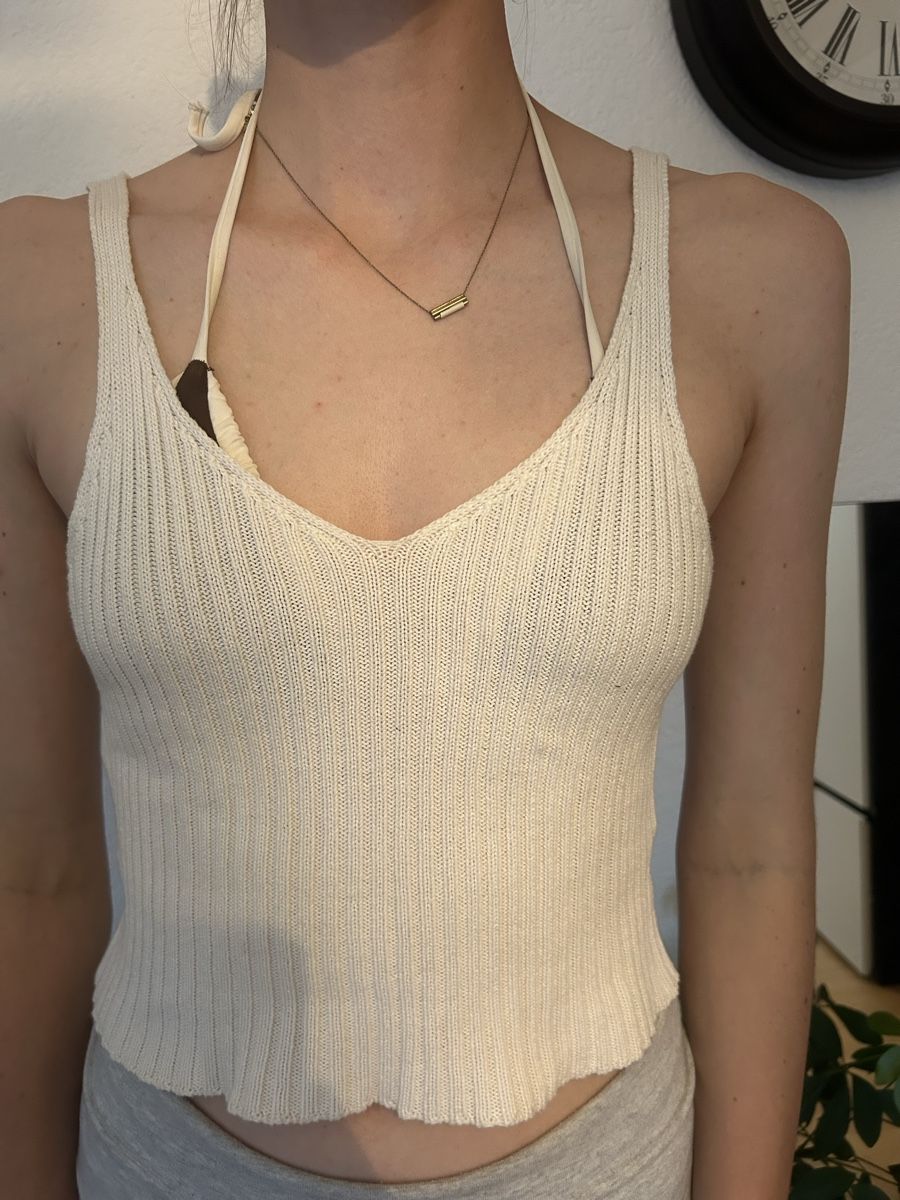 Top: Haut en maille blanc – Usato da Muntelier venduto da cel_5syj