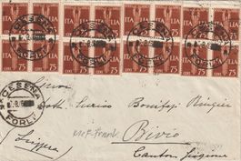 Italien Brief mit Mehrfachfrankatur 1946