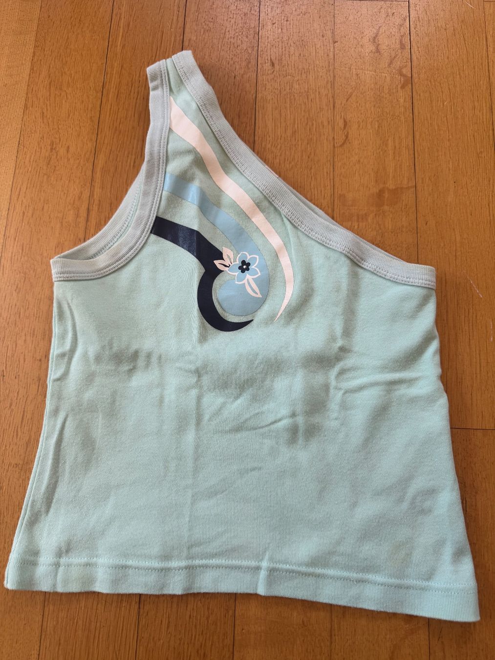 Camicette, T-shirt & Top: Sommer Top, türkis One-Shoulder, Grösse 34 – Usato da Schöfflisdorf venduto da sonjastarfish