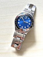 Swatch Uhr Edelstahl blau Zifferblatt guter Zustand