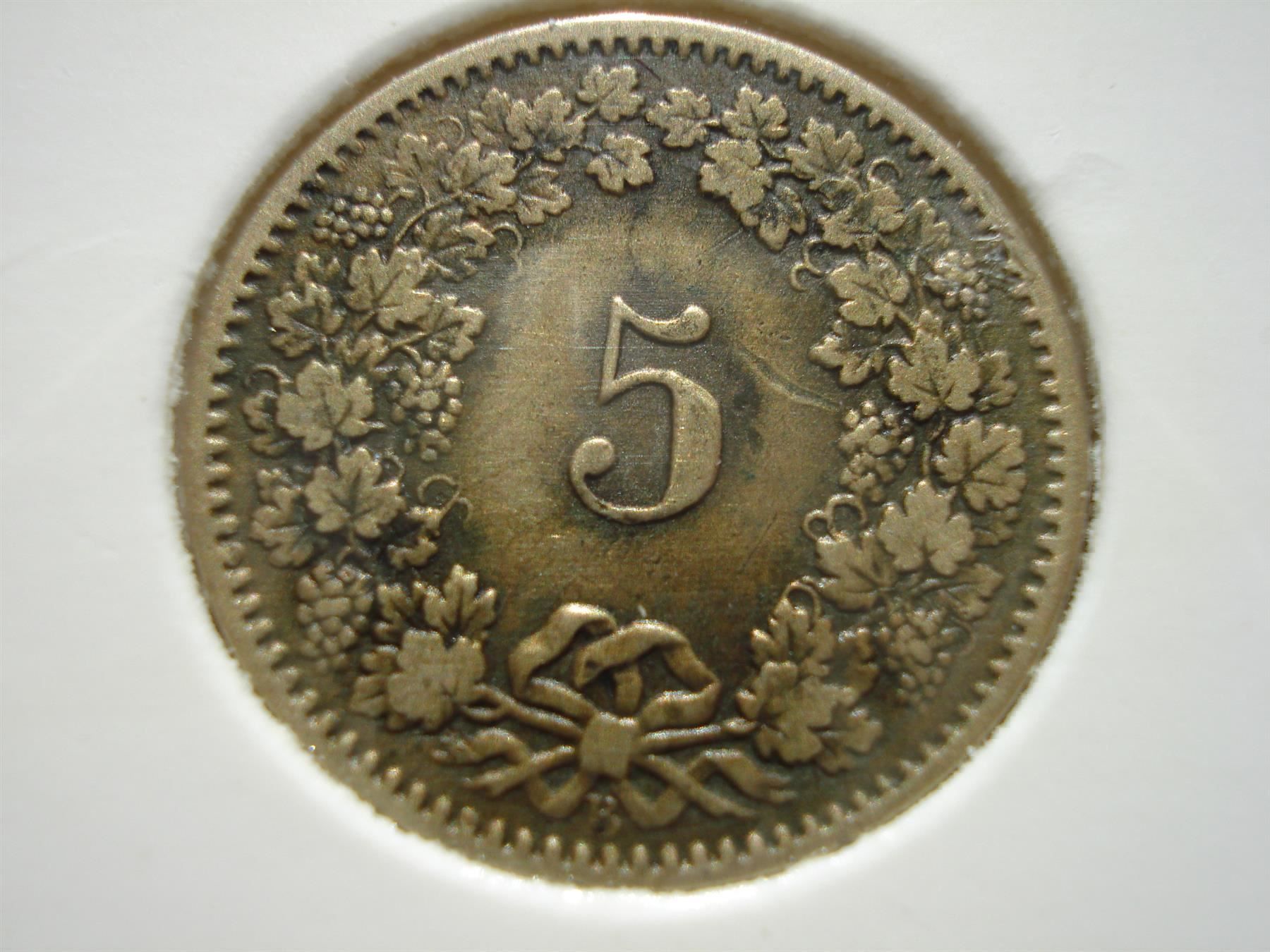 Tutti le monete: (204)  5 Rappen 1874 – Usato da Erlach venduto da Net-Coins 2