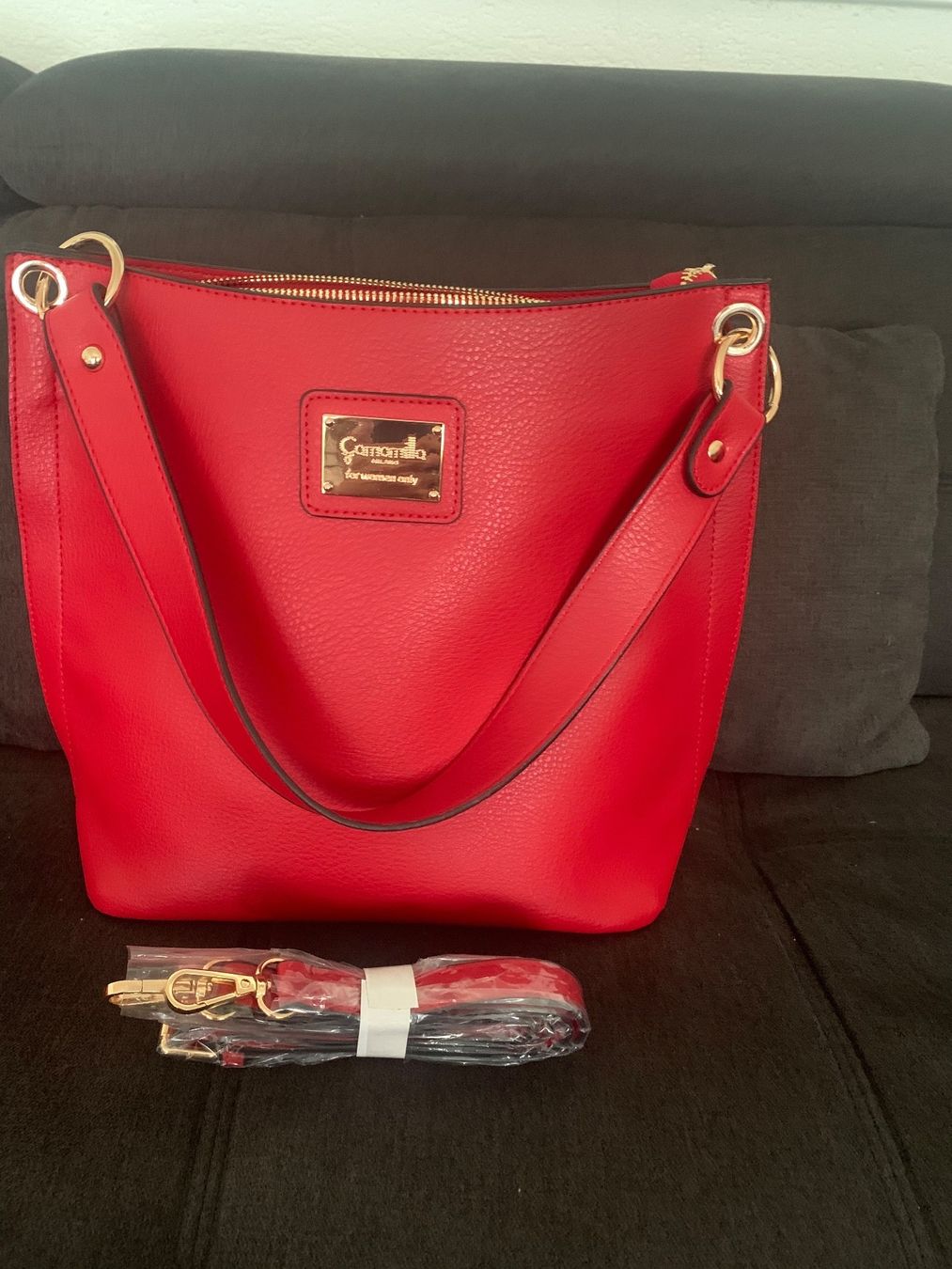 Taschen für Damen: Sac rouge Camomilla – Neu (gemäss Beschreibung) aus Fully von Sassa68