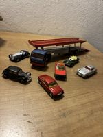 Antiker Mercedes Autotransporter Set mit 6 Autos