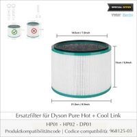 Hepa Filter für Dyson Pure Hot HP00 HP01 HP02 HP03 DP01 DP03