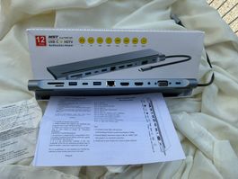 12-in-1 USB-C Multifunktionsadapter Docking-Hub mit MST -NEU