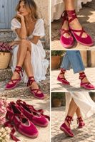 Espadrilles Jimena burgundy neu