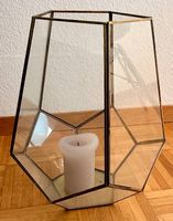 Kerzenset  2 geometrische Glas-Windlichter
