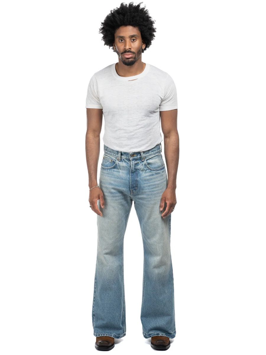 Jeans: Bare Knuckles Serge Loose Bootcut Jeans - Dusk Indigo – Nuovo (secondo la descrizione) da Wängi venduto da fashj4n 1