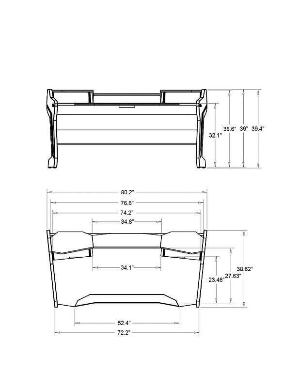 Scrivanie: Commander V3 Desk weiss schwarz – Usato da Däniken SO venduto da Roum_11 4