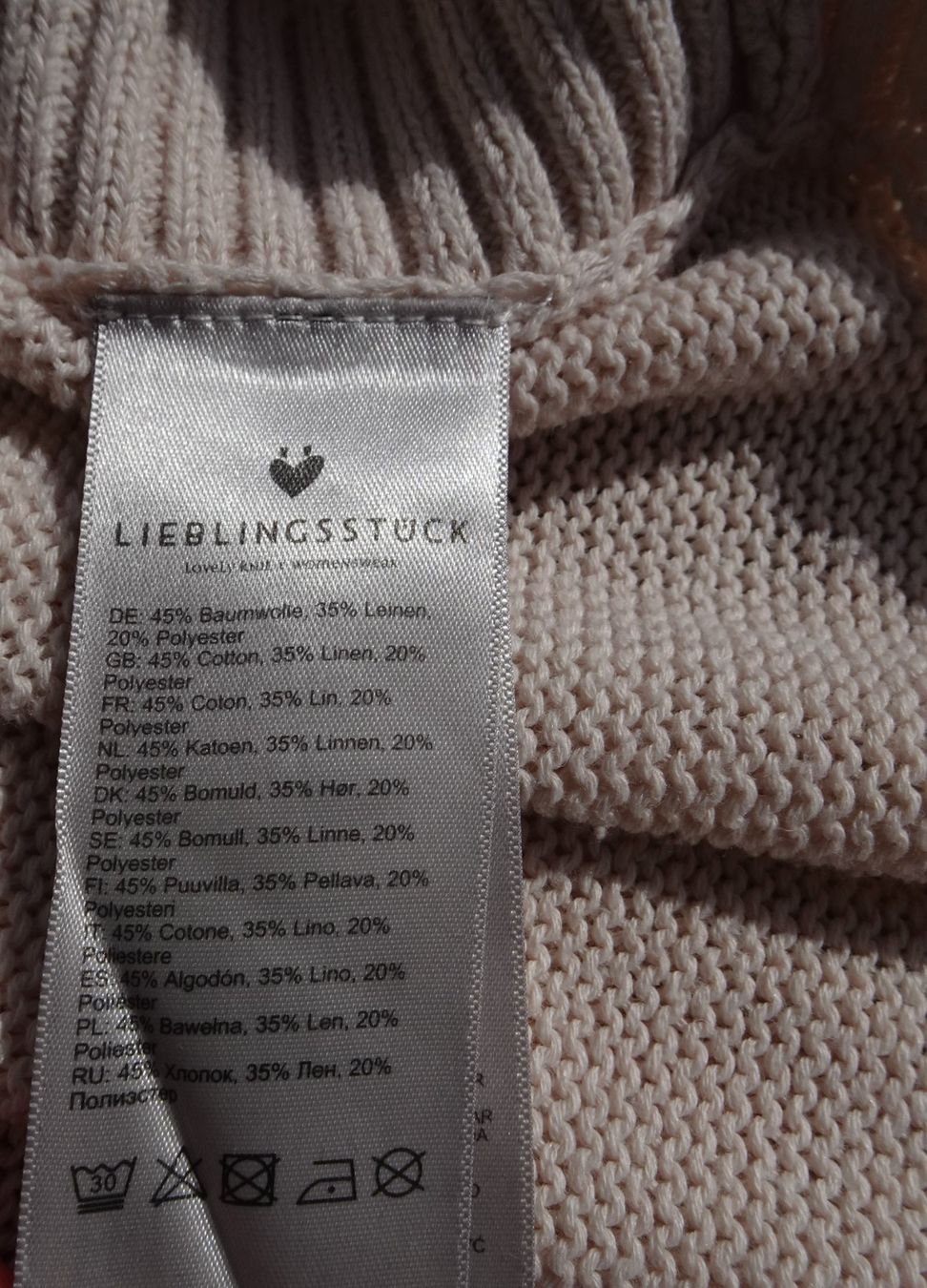 Lieblingsstück Maglioni & Felpe: Pullover Lieblingsstück beige Gr. M 38 halbarm Strick – Usato da Winterthur venduto da blumeblau77 5
