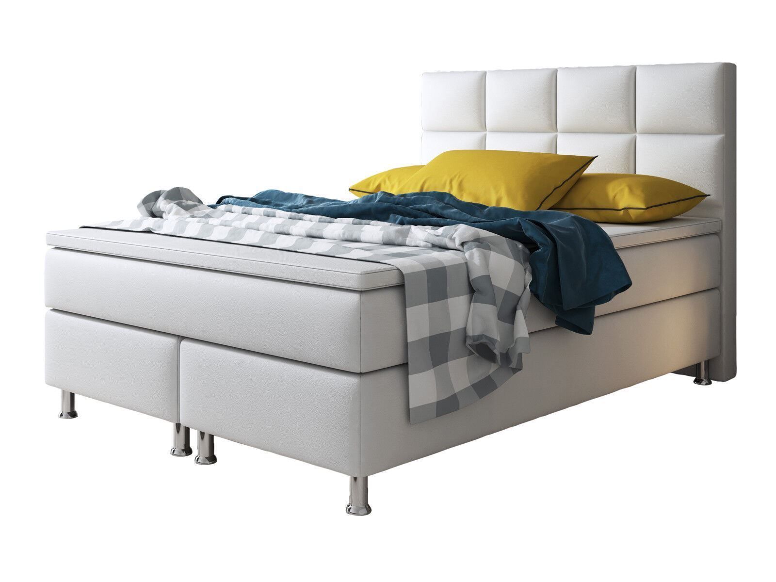 Letti: Boxspringbett 140x200 Kunstleder Weiss Box Springbett – Nuovo e nell'imballaggio originale da Wallenwil venduto da toesstal-vertrieb 3