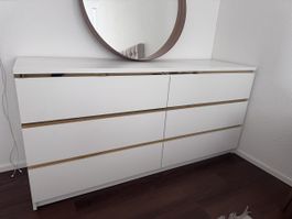 Ikea Malm Kommode, weiss, 6 Schubladen, Top Zustand!