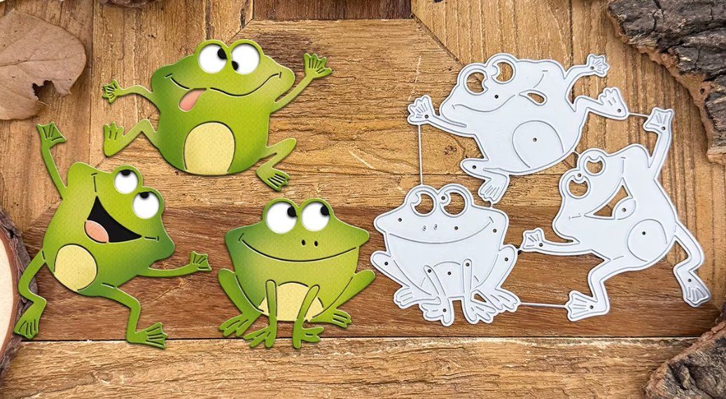 Sciablone: Neues Stanzschablonen-Set Fröschli – Nuovo e nell'imballaggio originale da Effretikon venduto da wenuss