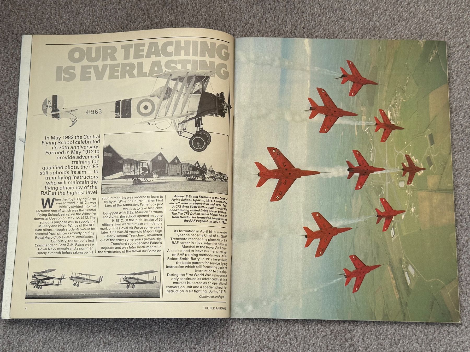 Schweizer Armee Documenti: Prospekt der RED ARROWS von 1982 – Usato da Brütten venduto da Hst1 2