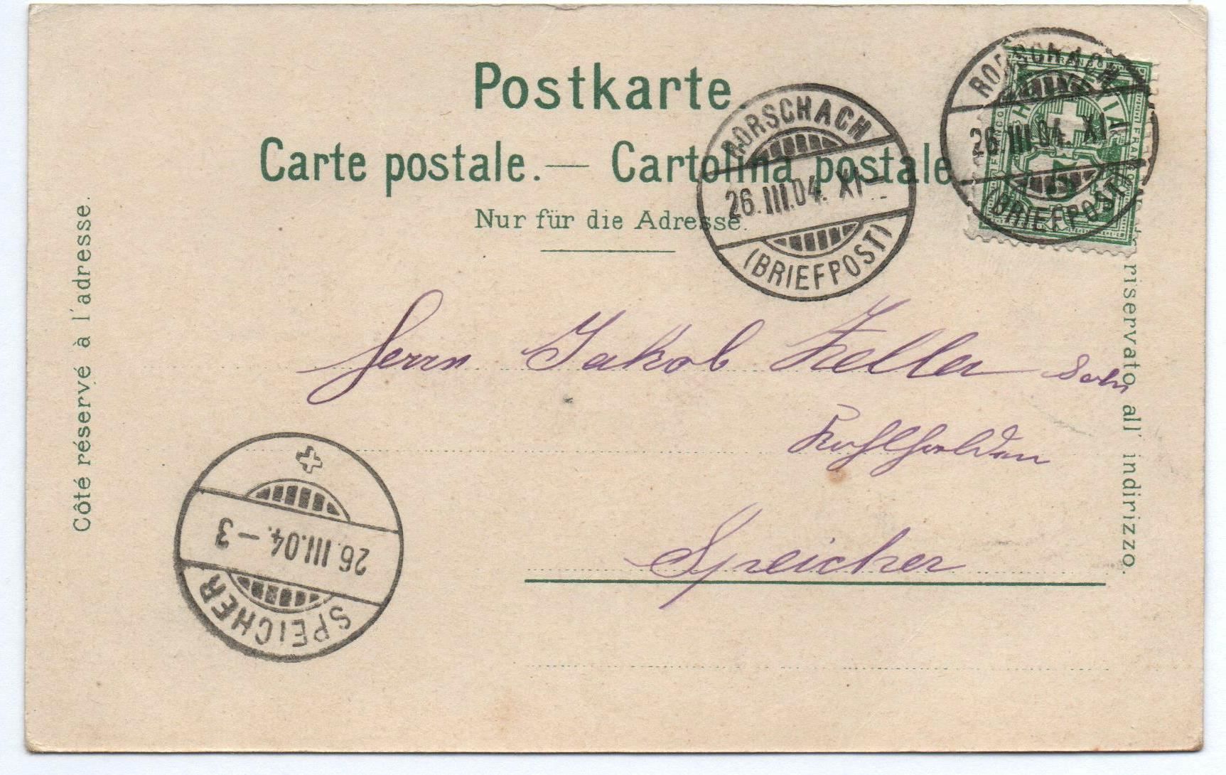 Cartes postales: RORSCHACH vom See aus gesehen - Schiff – D'occasion à Jona par philajona 1