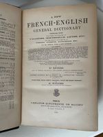 Livre ancien dictionnaire Anglais Francais Spiers 1884