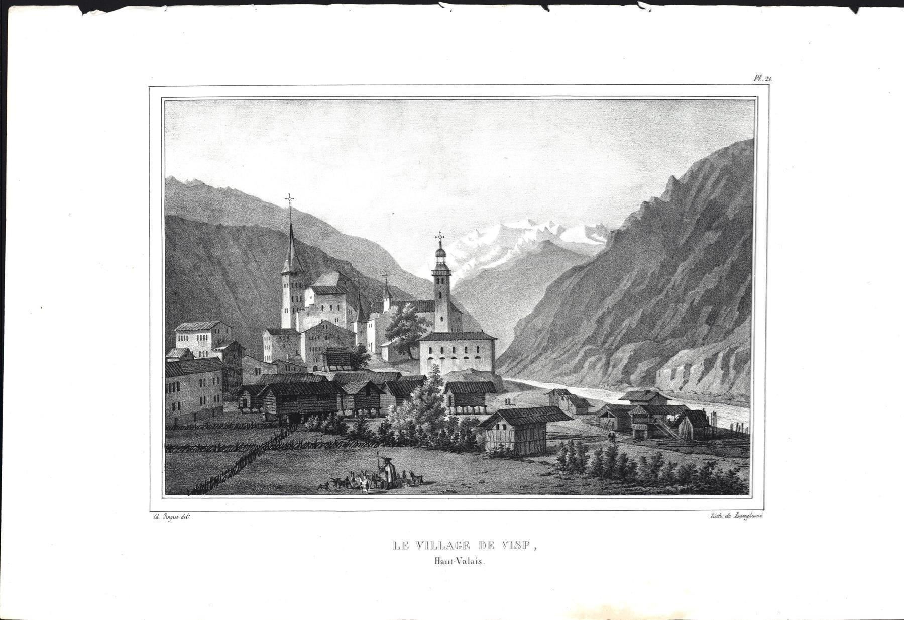 Incisioni: Visp Original-Litho von Pingret – Usato da Rafz venduto da Helvet32