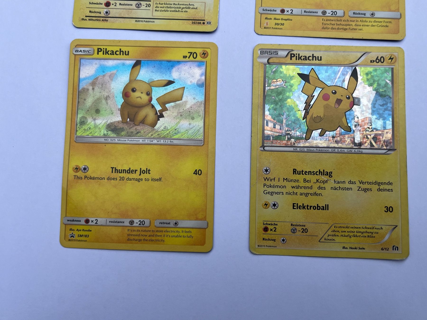 Pokémon Carte collezionabili: 4x pikachu holo Karten Pokemon – Usato da Winterthur venduto da Wusa01 1