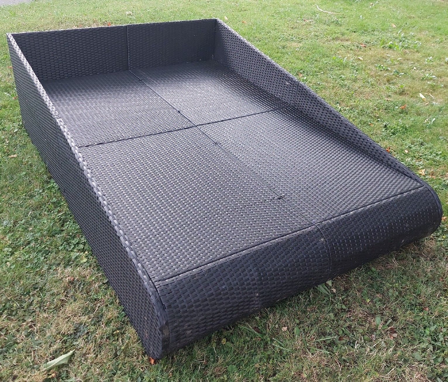 Gonser Sedie a sdraio: Gonser Rattanliegel Doppeliege Bett – Usato da Amlikon-Bissegg venduto da SteHof 1