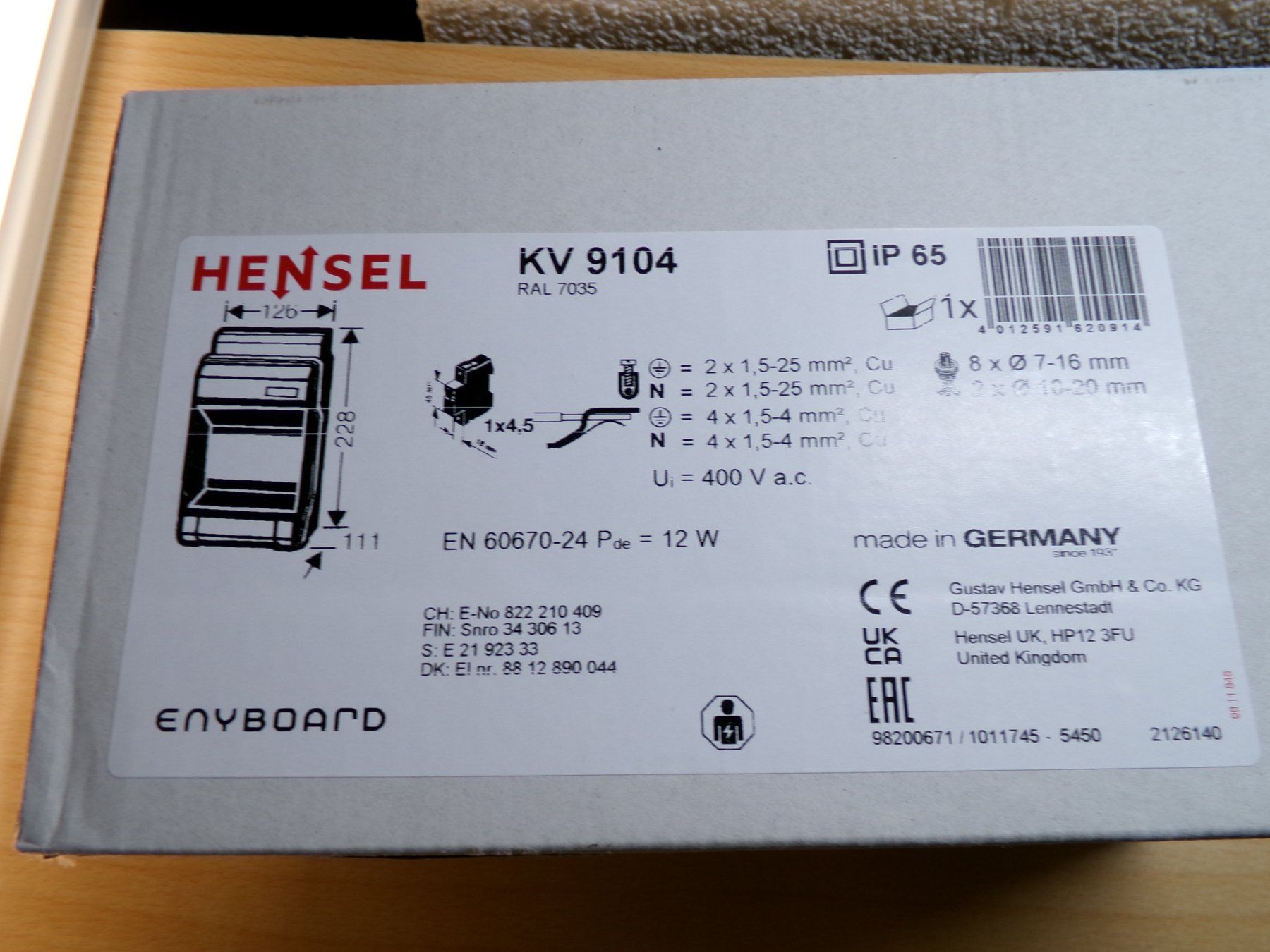 Alimentation électrique: Hensel Kleinverteiler KV9104 – Neuf avec emballage d'origine à Hombrechtikon par HGK50 2